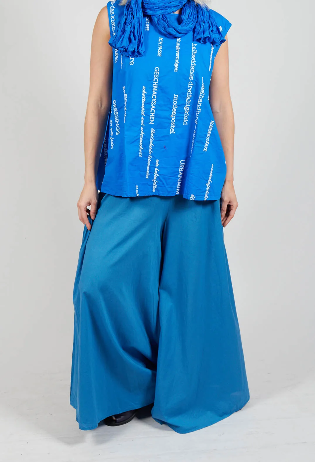 Wide Leg Trousers in Indigo