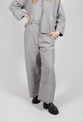 Wide Leg Trousers in Taupe