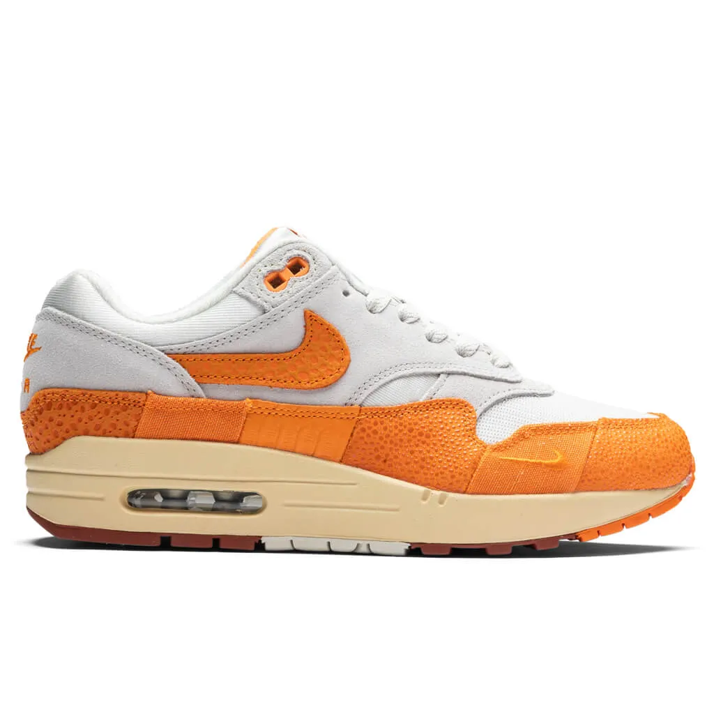 Womens Air Max 1 Magma Orange - Light Bone/Magma Orange/Neutral Grey