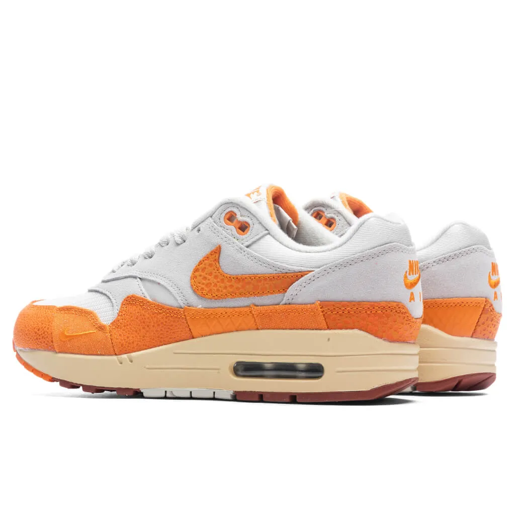 Womens Air Max 1 Magma Orange - Light Bone/Magma Orange/Neutral Grey