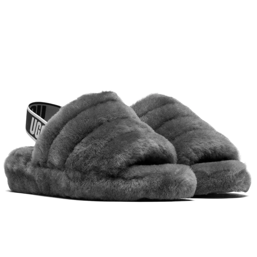 Women's Fluff Yeah Slide - Charcoal