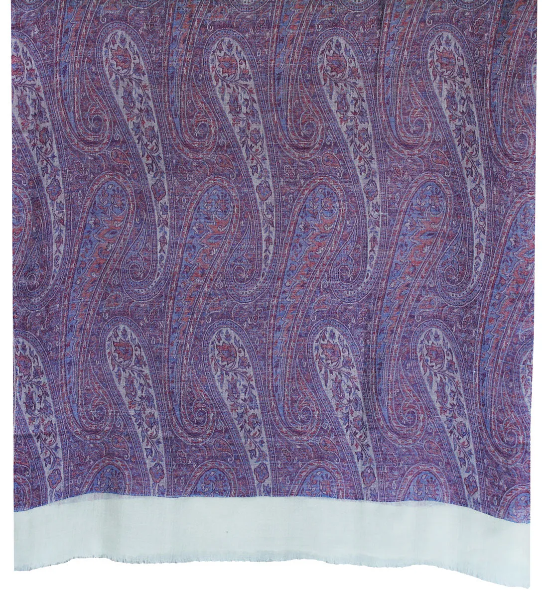 Women's Gift Paisley Wool Shawl Wrap India Clothing (82 x 42 inches)