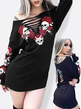 Women's Love to Death Cut-Out Slouchy Dress