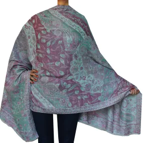 Womens Paisley Scarf Shawl Wool Indian Clothing (84 x 30 inches)