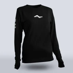 Women's Tarkine Long Sleeve Ultra-Eco Run Tee (Black/Standard Thickness) (Copy)