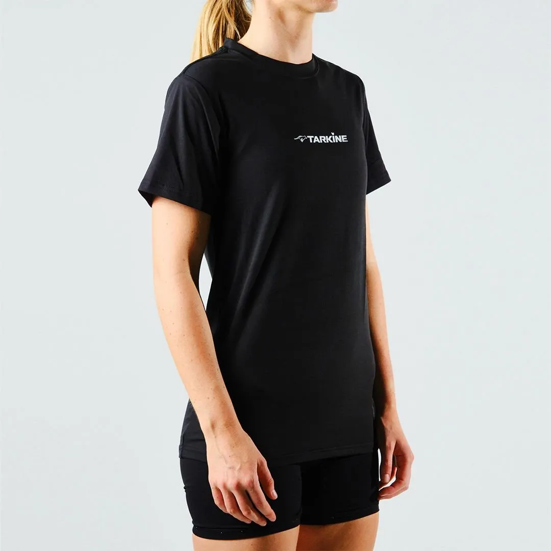 Women's Tarkine Ultra-Eco Run Tee (Run to Paradise Black/Thin)