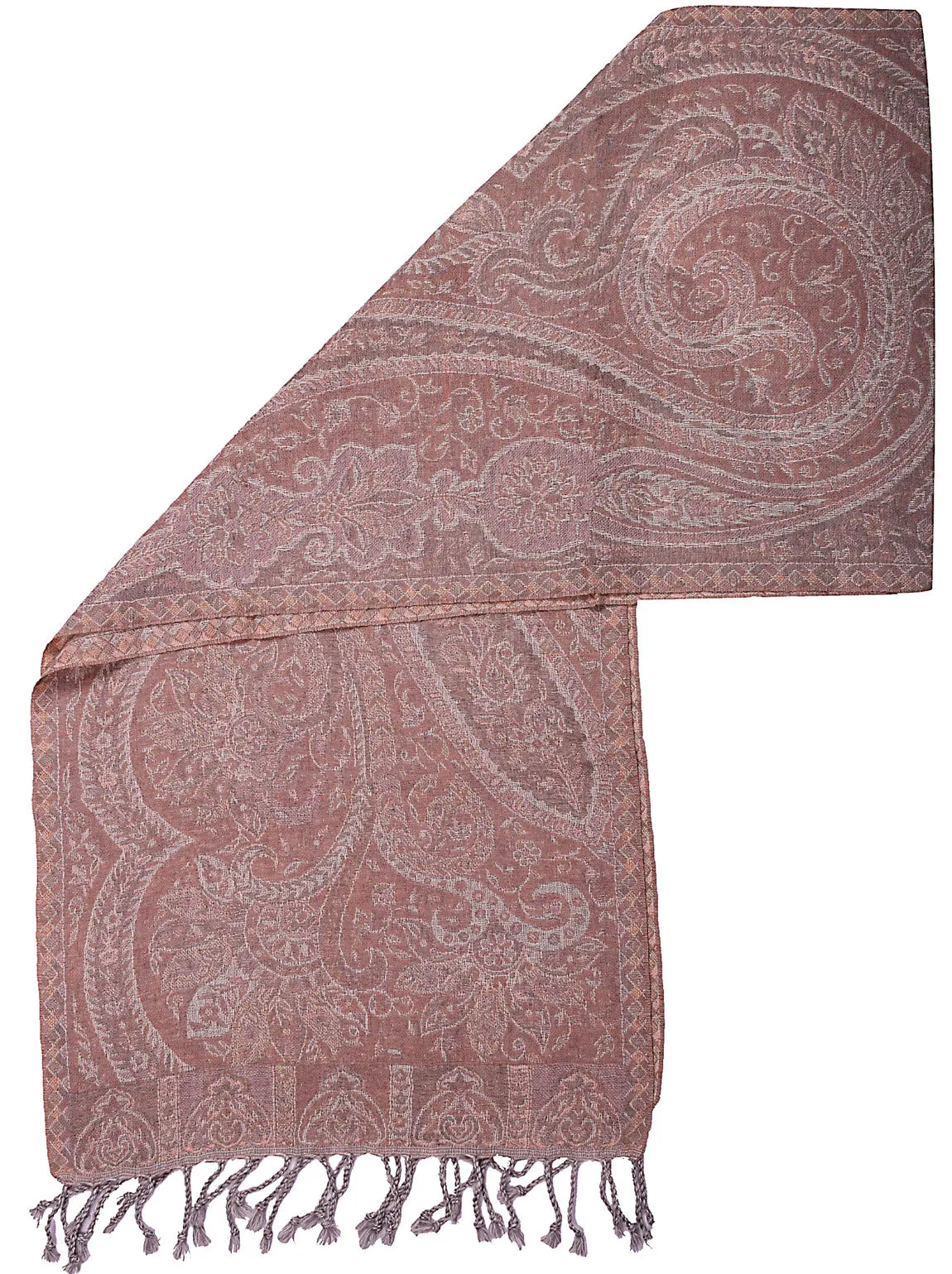 Wool Paisley Scarf Unisex Men's Women's Muffler Indian Clothing (64 x 13 inches)