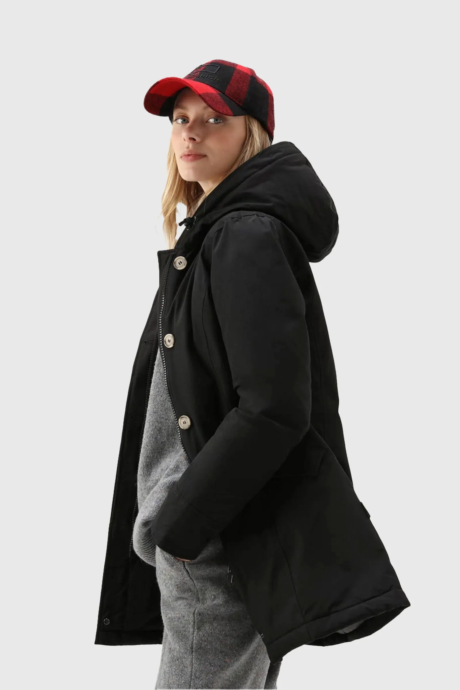 Woolrich Arctic Raccoon Parka Piumino Nero