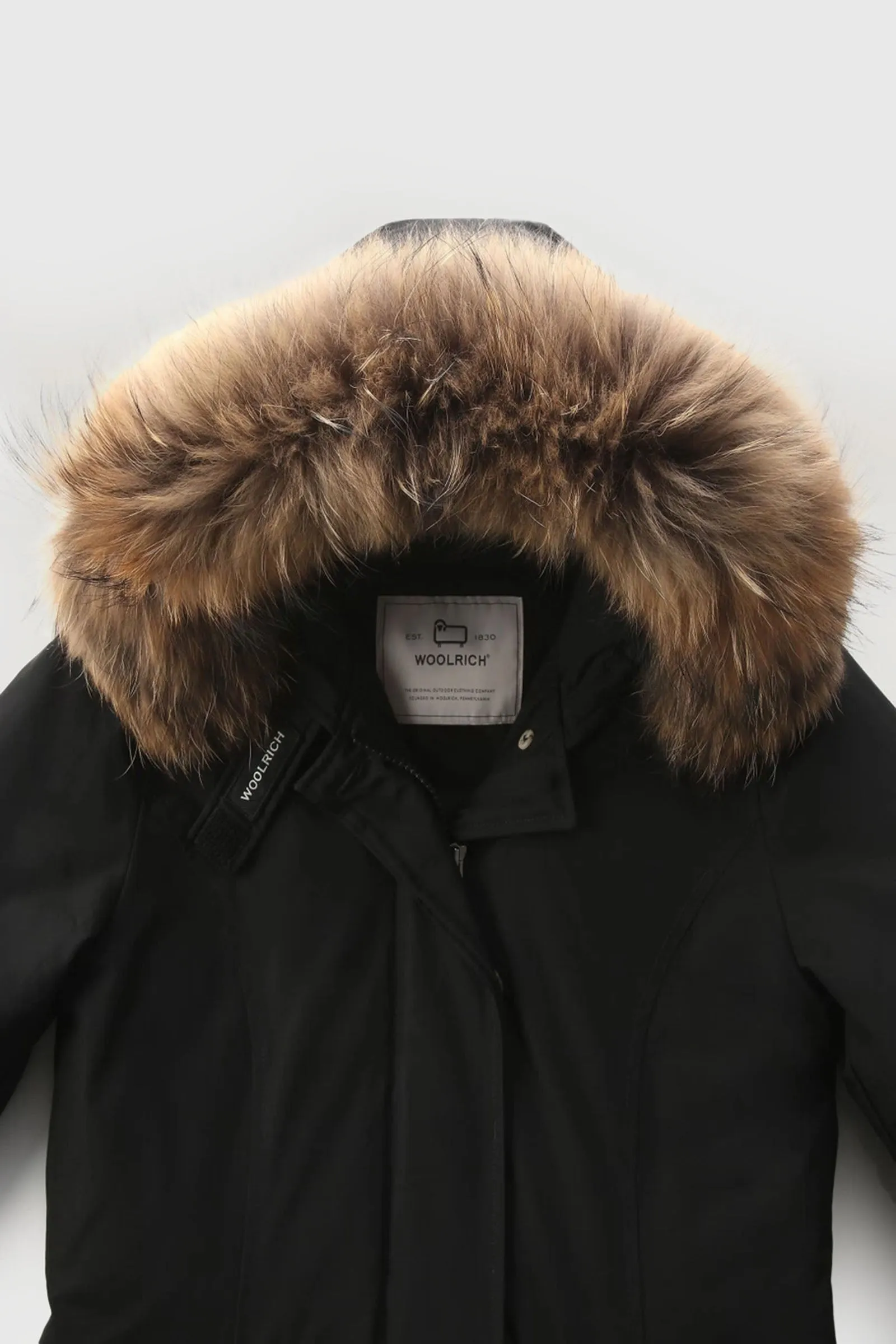 Woolrich Arctic Raccoon Parka Piumino Nero