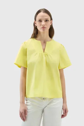 Woolrich Blusa In Popeline Giallo Donna