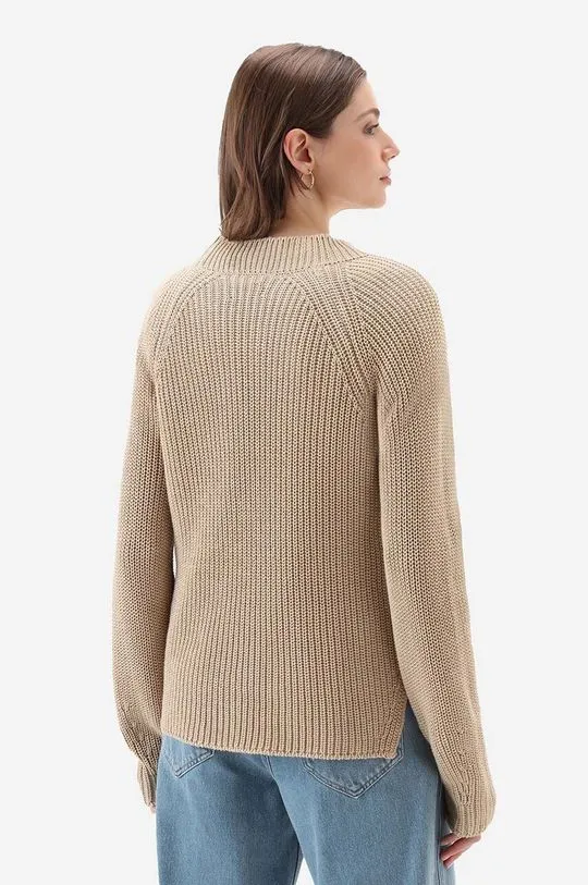 Woolrich cotton jumper Natural Dyeing beige color