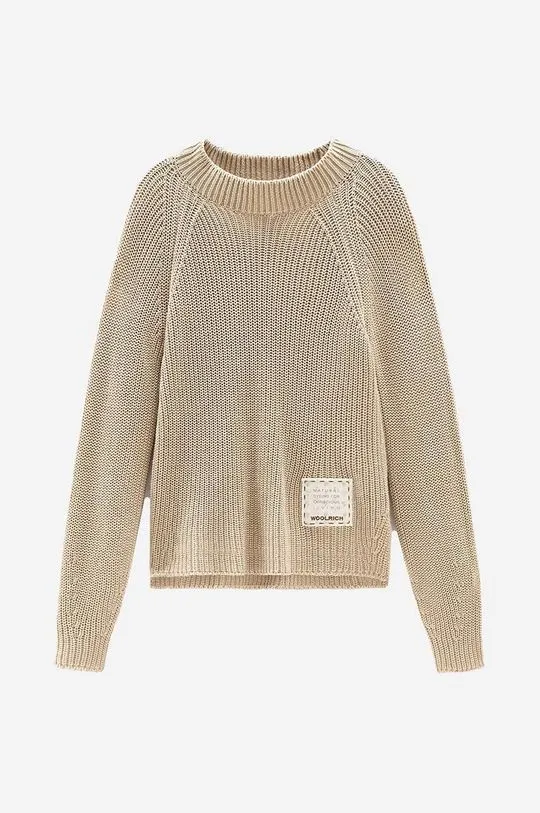 Woolrich cotton jumper Natural Dyeing beige color