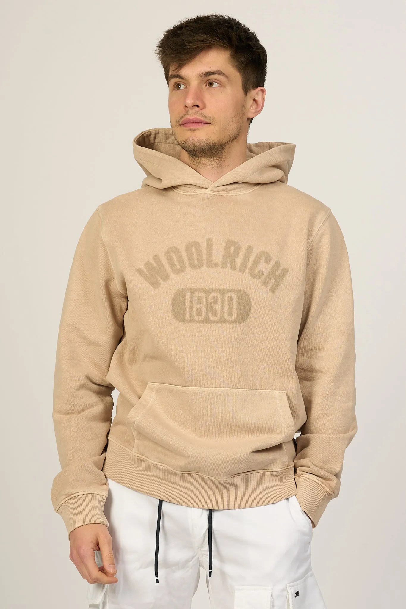 Woolrich Felpa con Cappuccio Sabbia Uomo