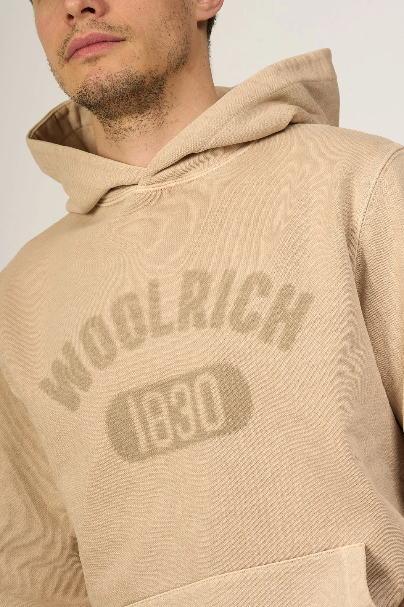 Woolrich Felpa con Cappuccio Sabbia Uomo