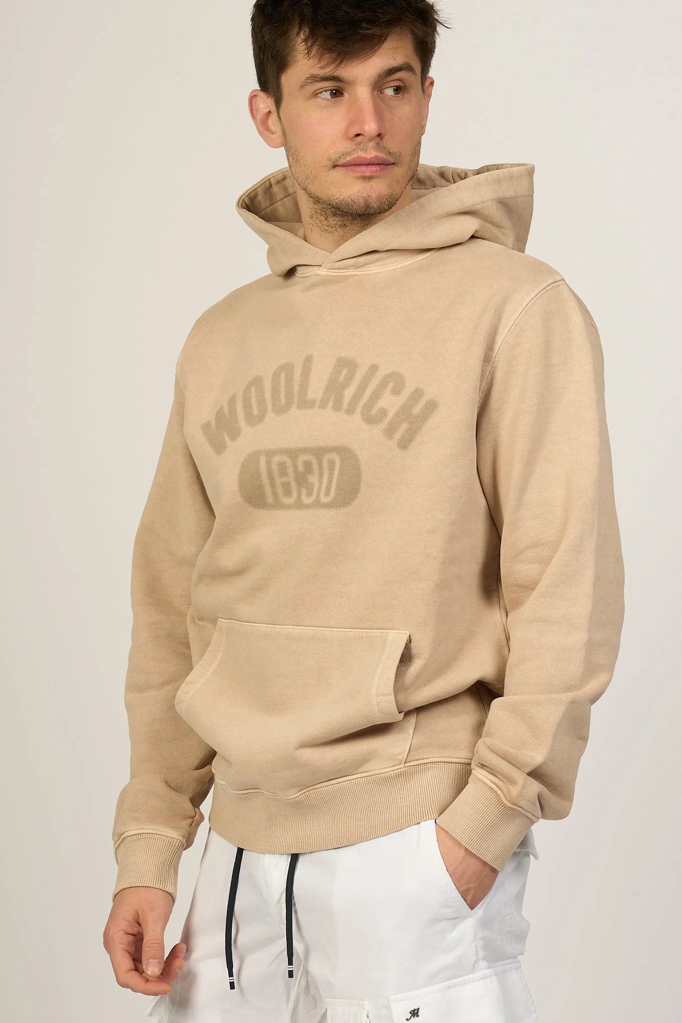 Woolrich Felpa con Cappuccio Sabbia Uomo