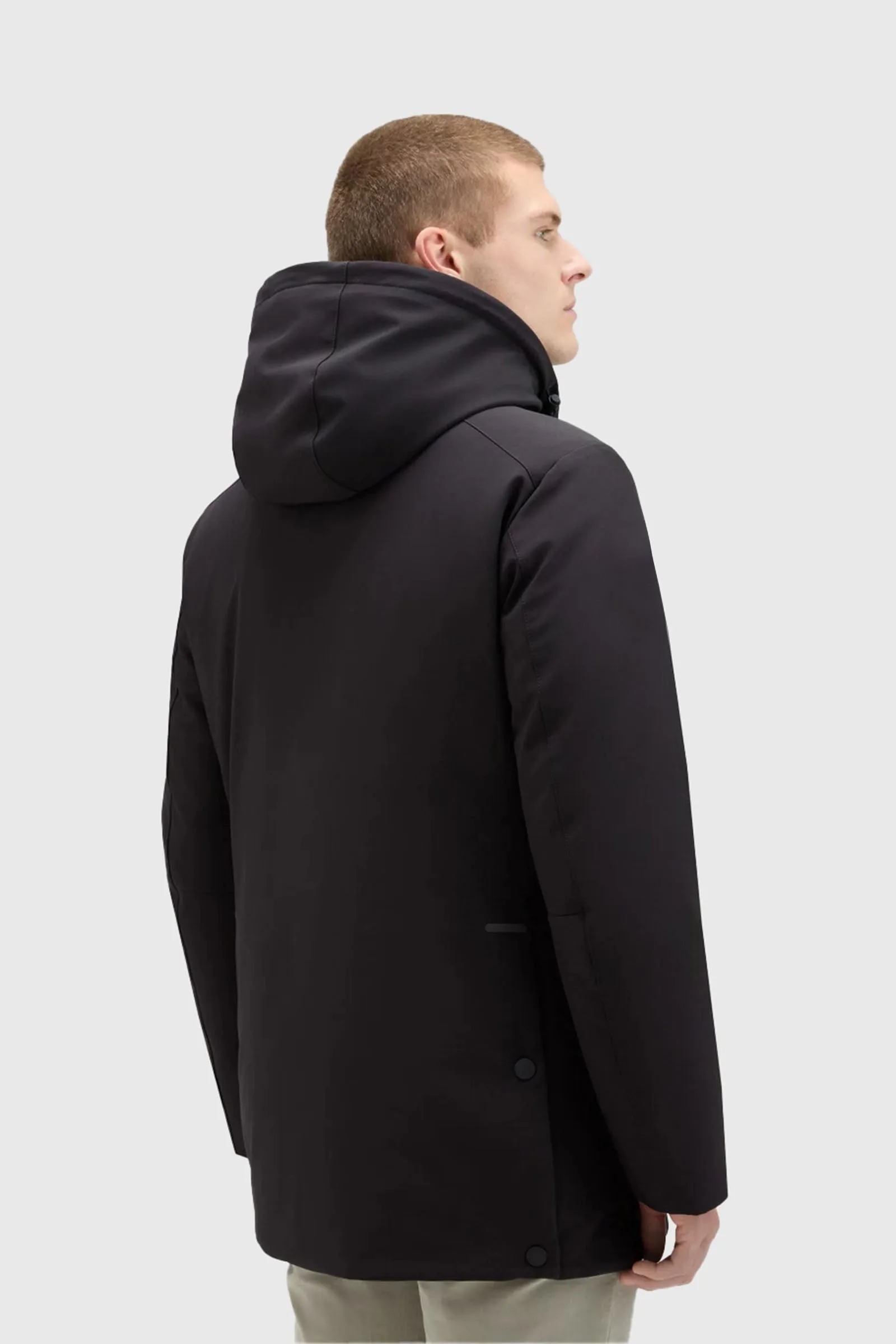 Woolrich Parka Tech Softshell Nero Piumino