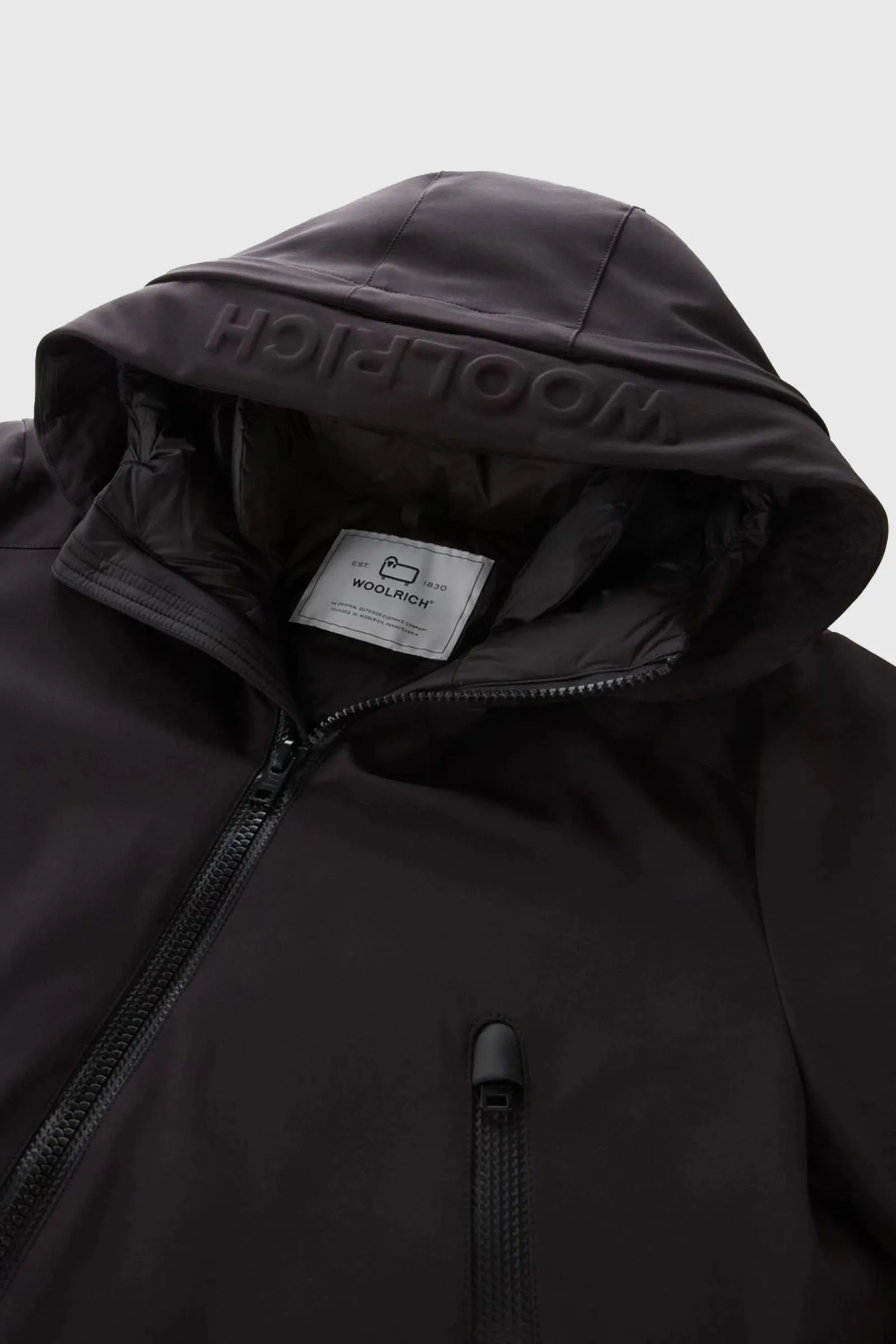 Woolrich Parka Tech Softshell Nero Piumino