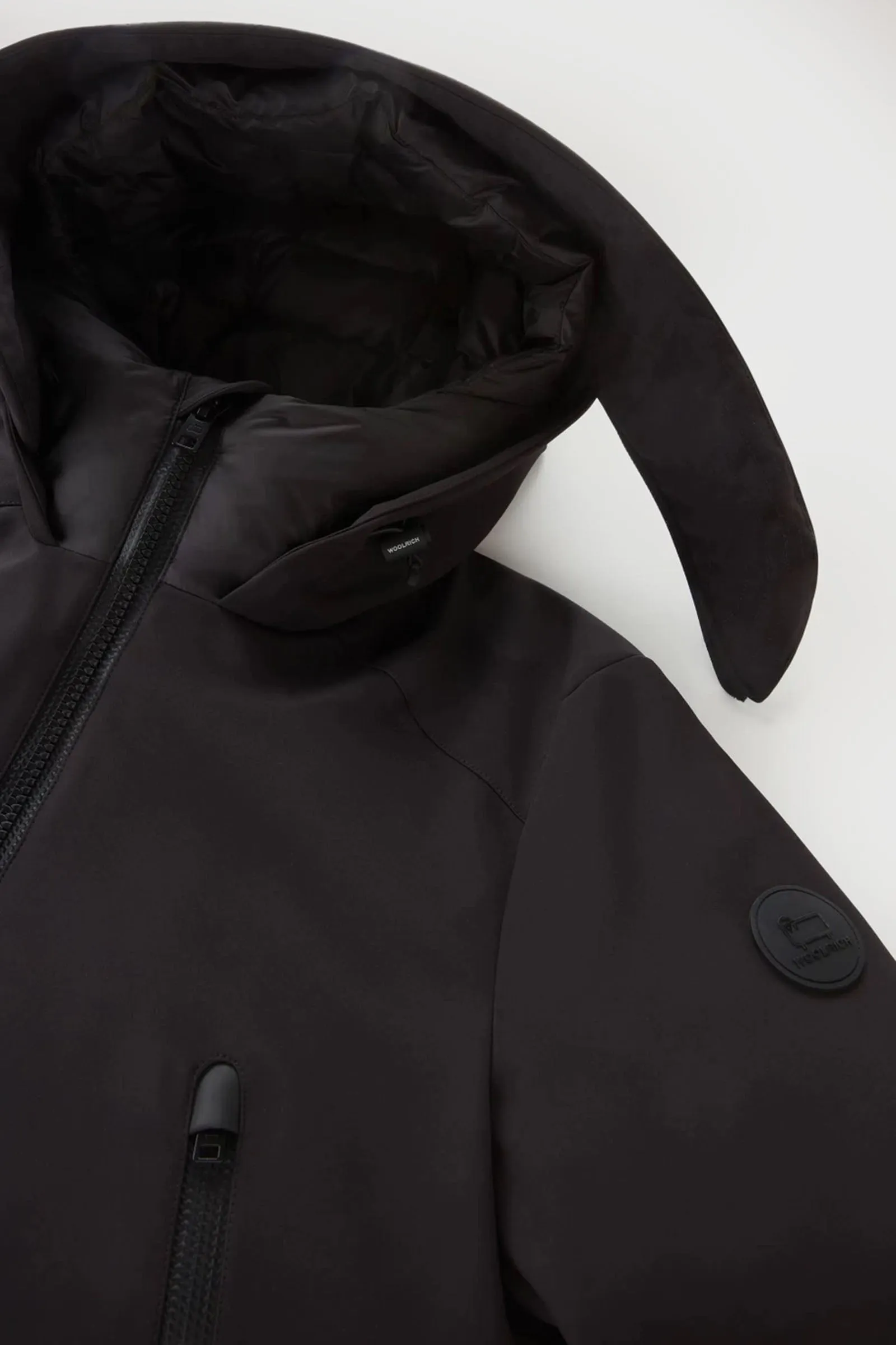 Woolrich Parka Tech Softshell Nero Piumino