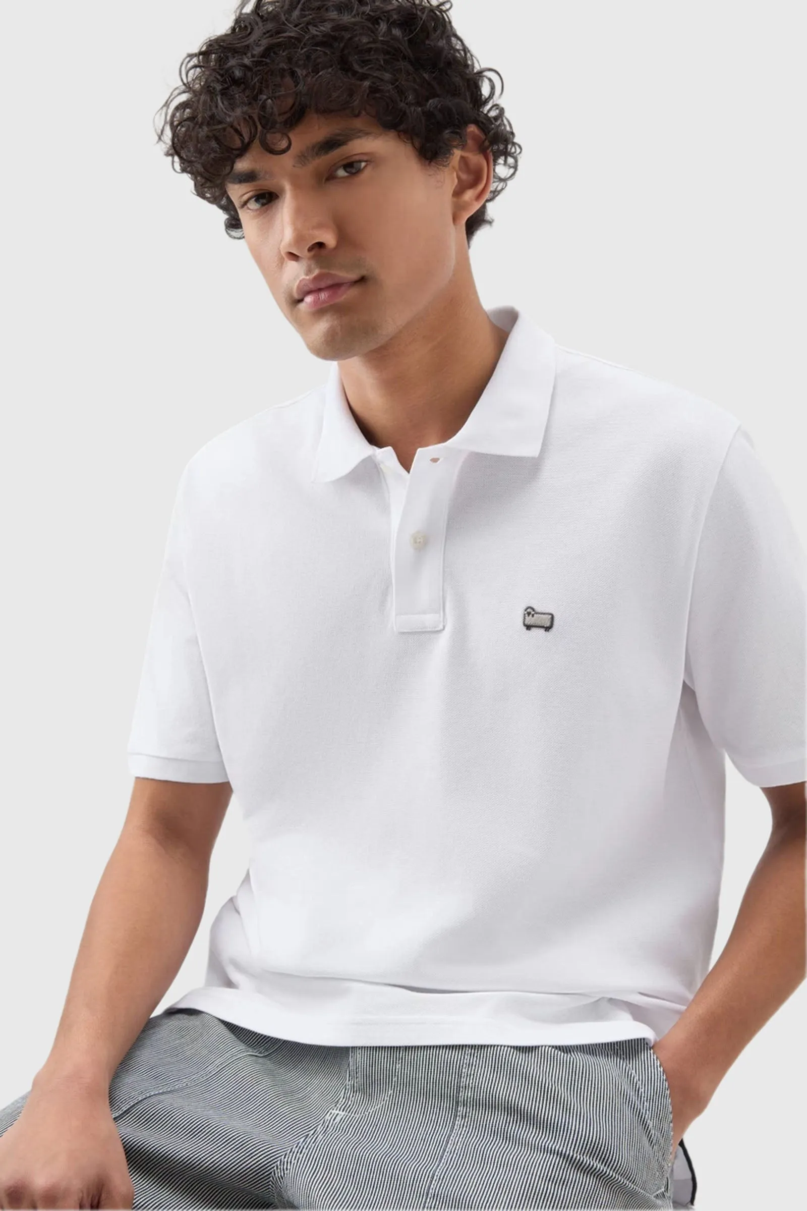 Woolrich Polo Classic American Bianco Uomo