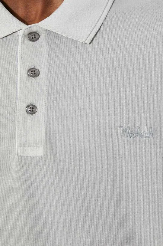 Woolrich polo shirt Mackinack Polo men’s gray color CFWOPO0065MRUT1483