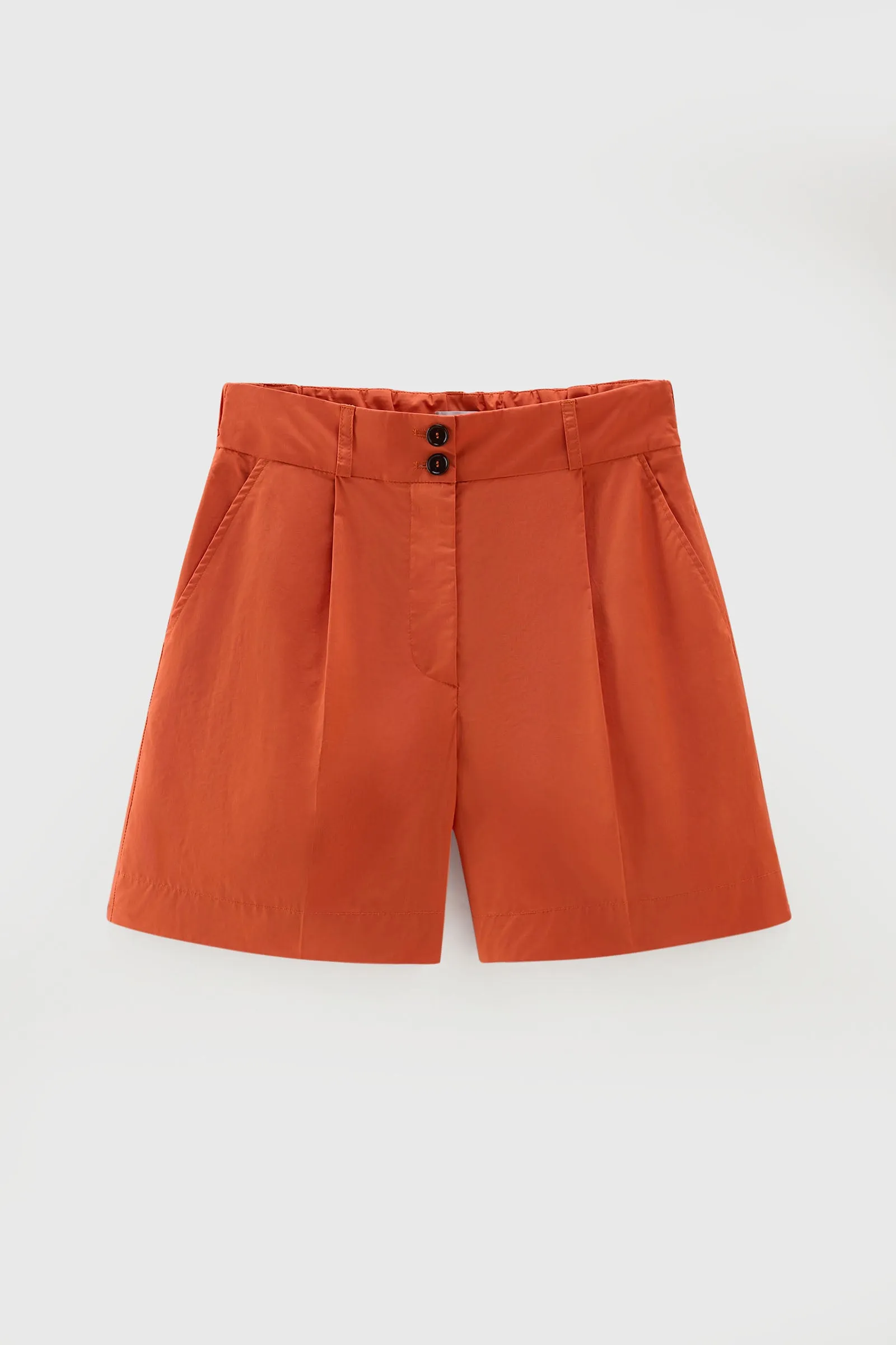 Woolrich Short In Popeline Arancio Donna