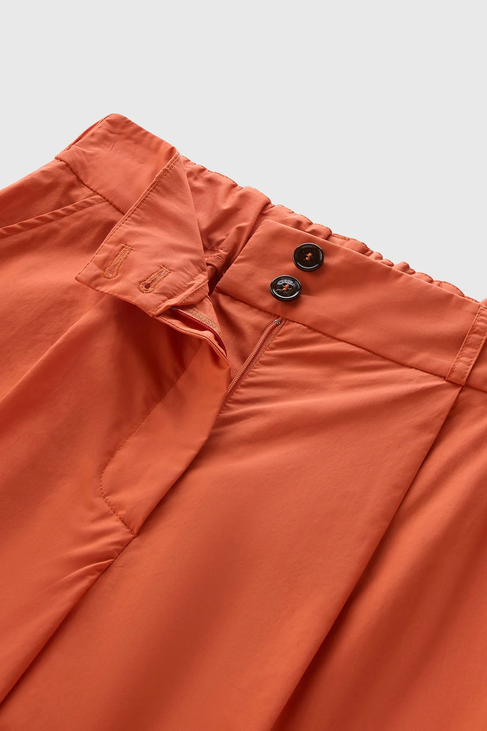 Woolrich Short In Popeline Arancio Donna