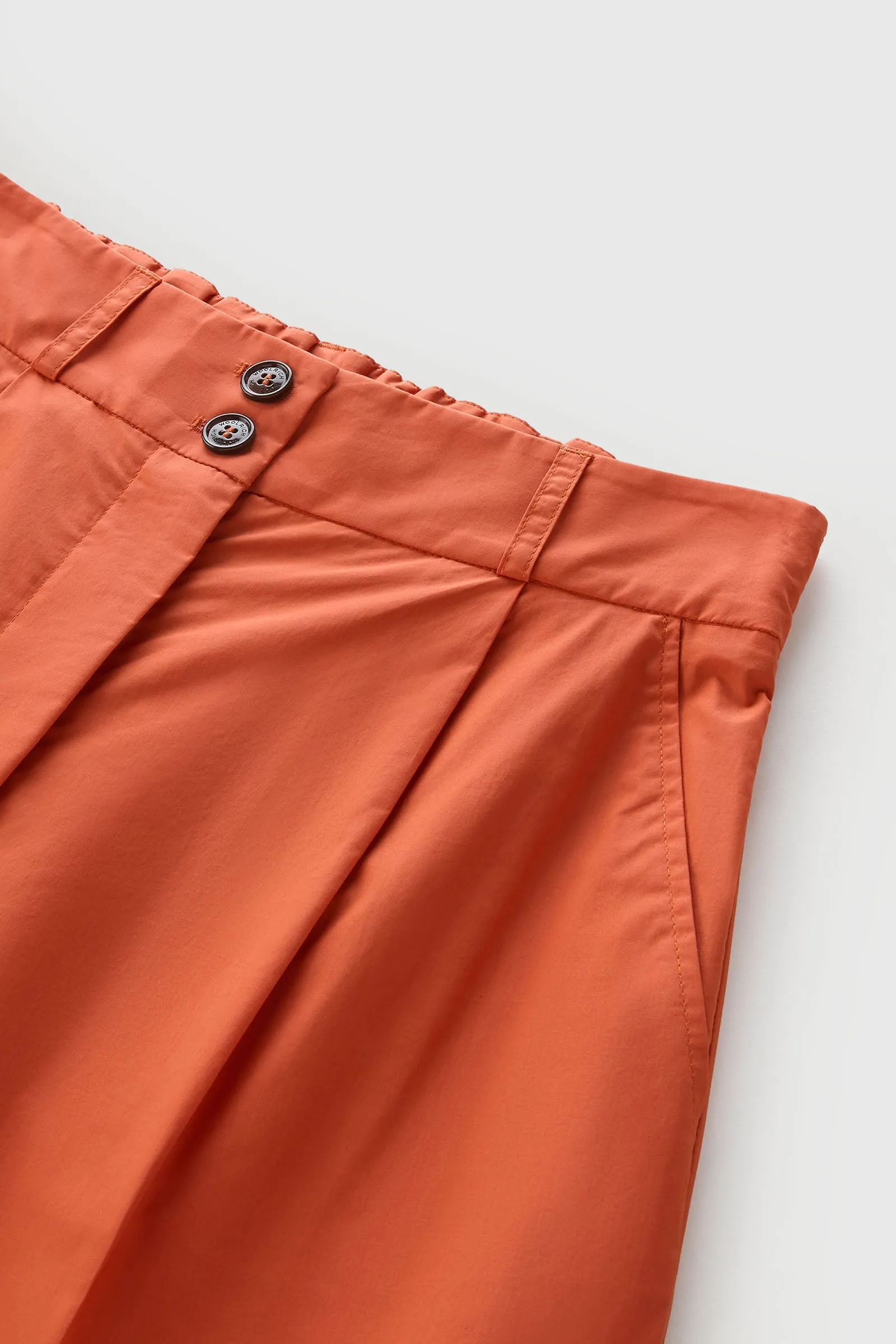 Woolrich Short In Popeline Arancio Donna