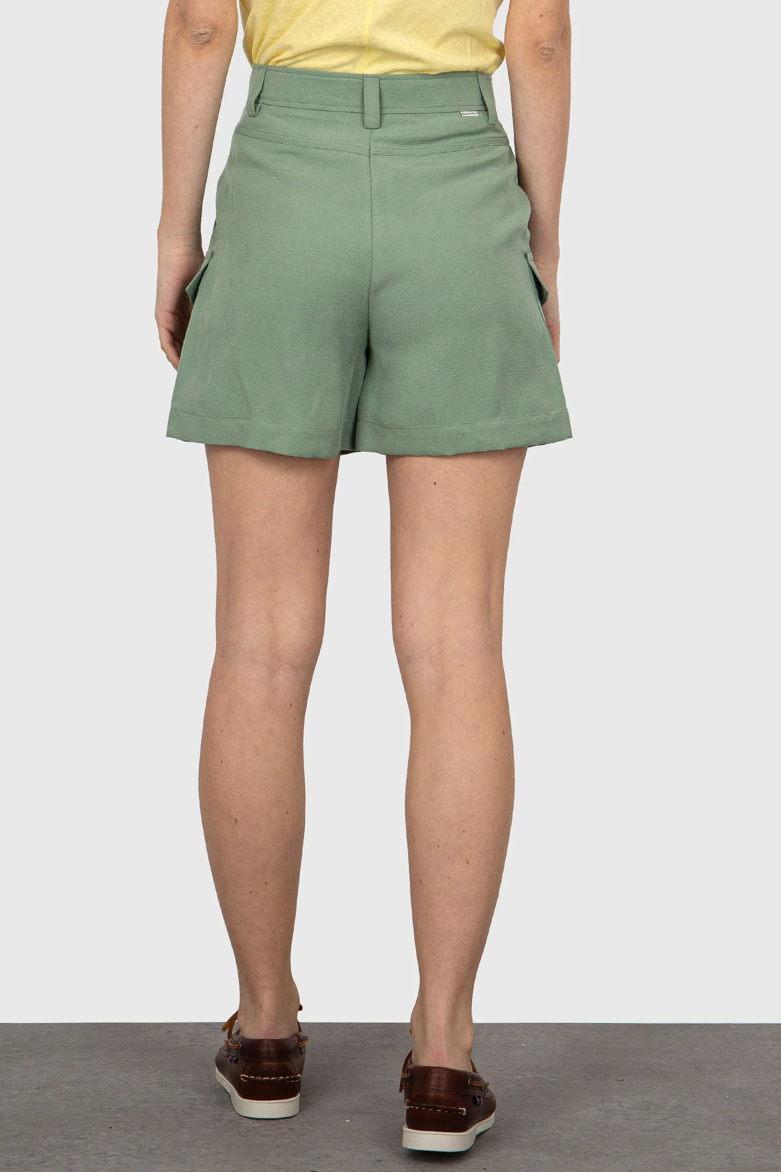 Woolrich Short Lino/Viscosa Verde Menta