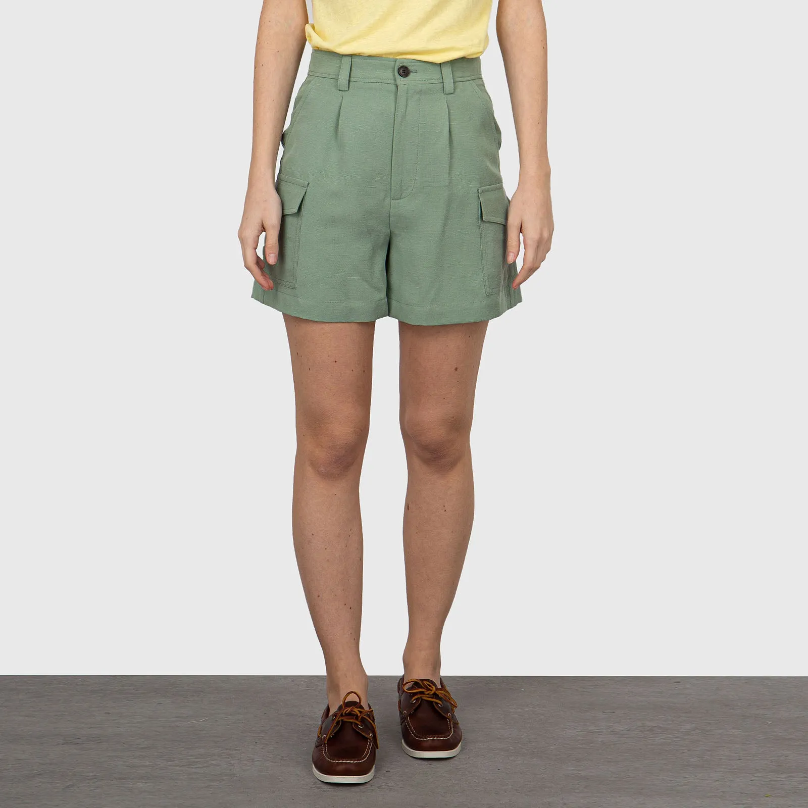 Woolrich Short Lino/Viscosa Verde Menta