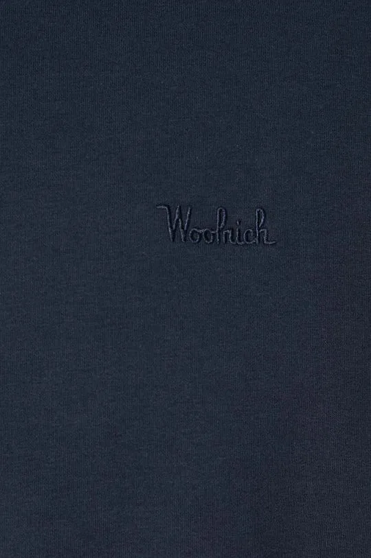 Woolrich sweatshirt Logo Script Crewneck men's navy blue color CFWOSW0225MRUT3684