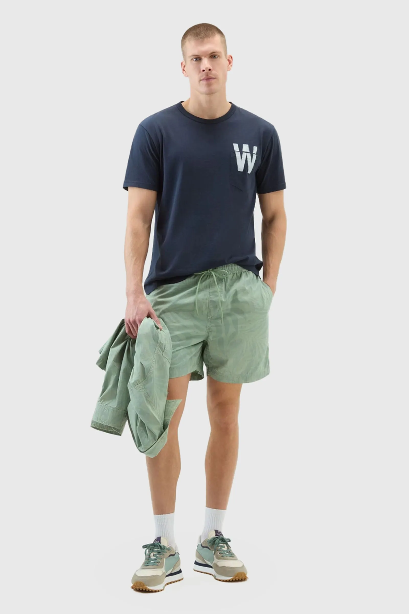 Woolrich T-shirt Flag Blu Uomo