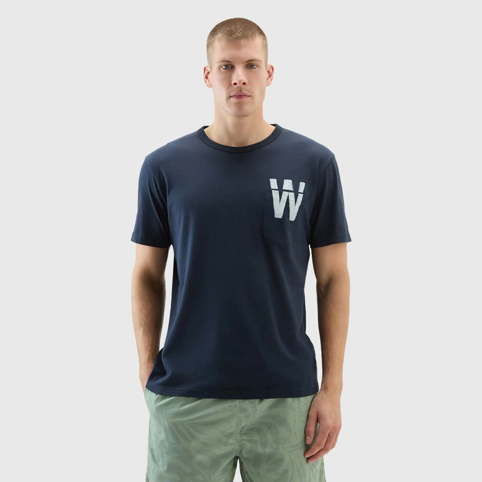 Woolrich T-shirt Flag Blu Uomo