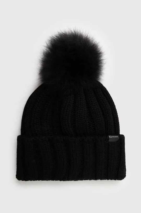 Woolrich wool beanie black color