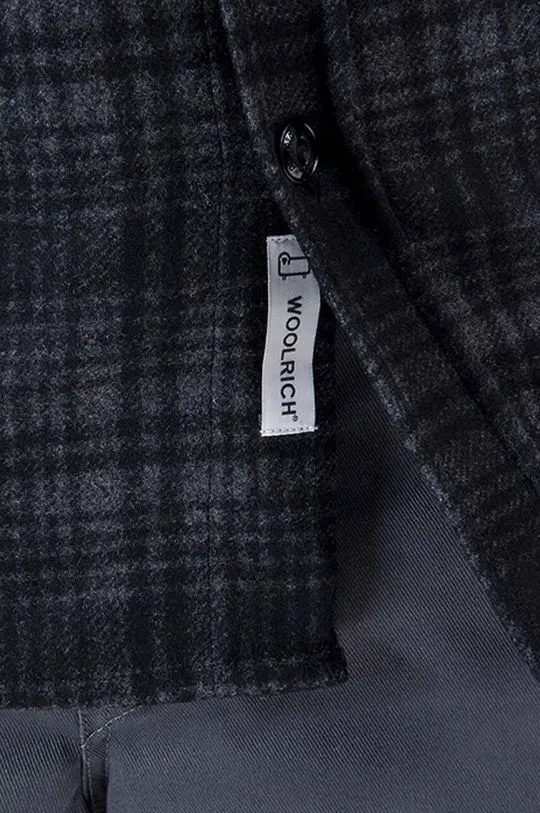 Woolrich wool shirt Alaskan Melton Wool black color