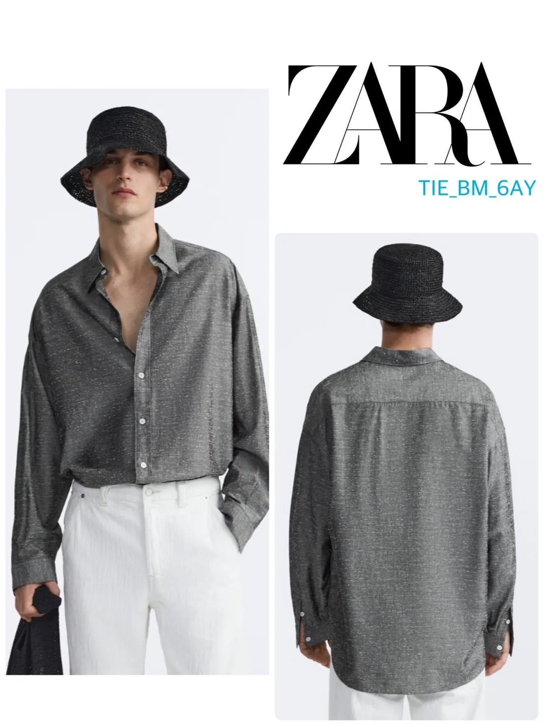 ZARA  |Silk Long Sleeves Plain Shirts