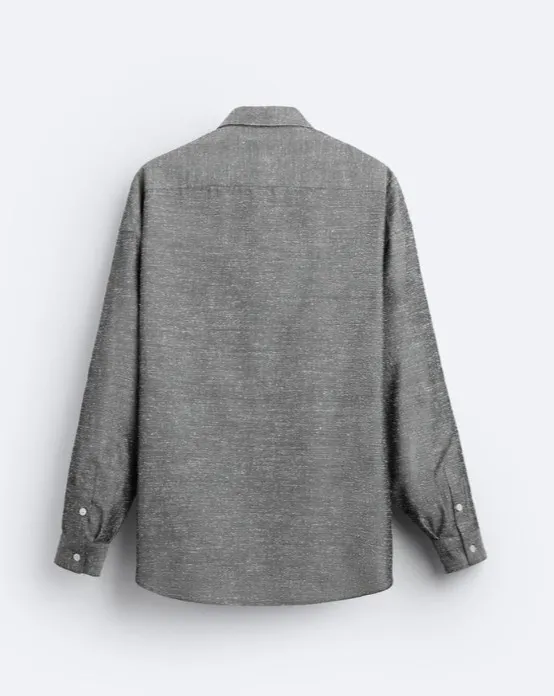 ZARA  |Silk Long Sleeves Plain Shirts