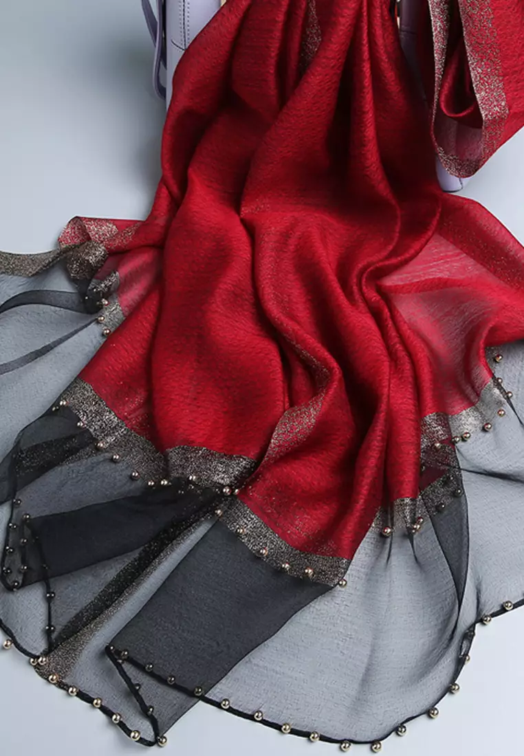 ZITIQUE Pure silk wool scarf.